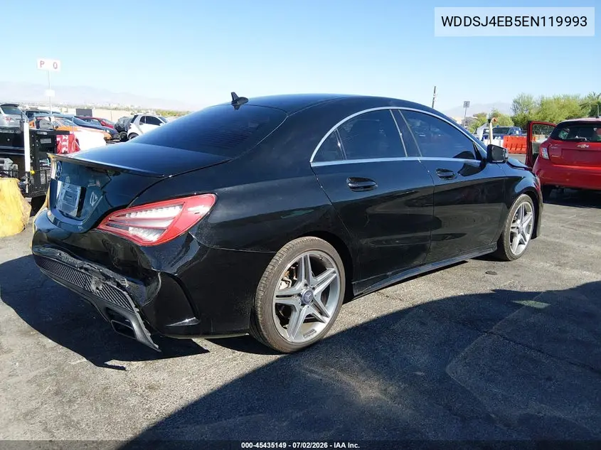2014 Mercedes-Benz Cla 250 VIN: WDDSJ4EB5EN119993 Lot: 45435149