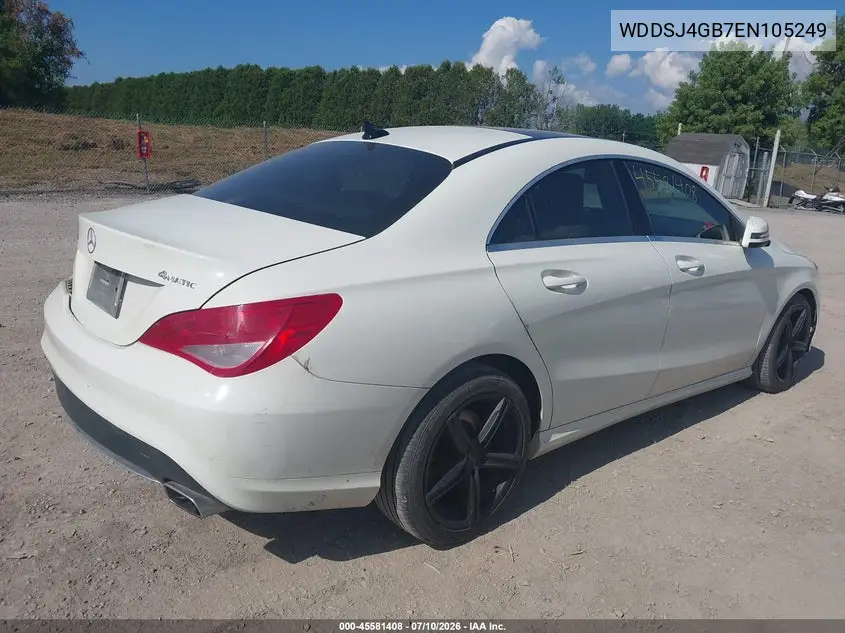 2014 Mercedes-Benz Cla 250 4Matic VIN: WDDSJ4GB7EN105249 Lot: 45581408