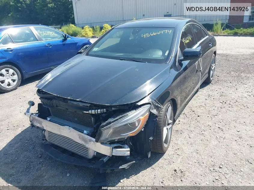 2014 Mercedes-Benz Cla 250 4Matic VIN: WDDSJ4GB4EN143926 Lot: 45666474