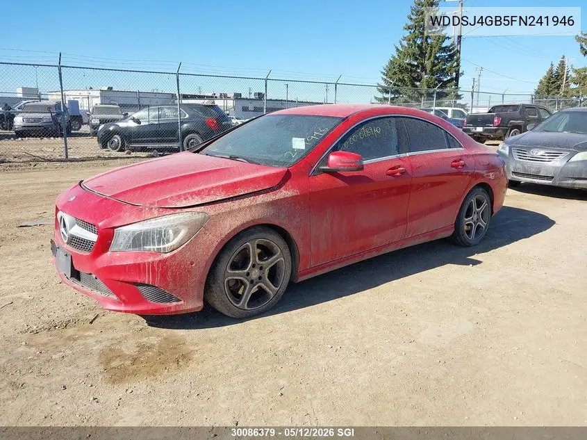 2015 Mercedes-Benz Cla 250 4Matic VIN: WDDSJ4GB5FN241946 Lot: 30086379