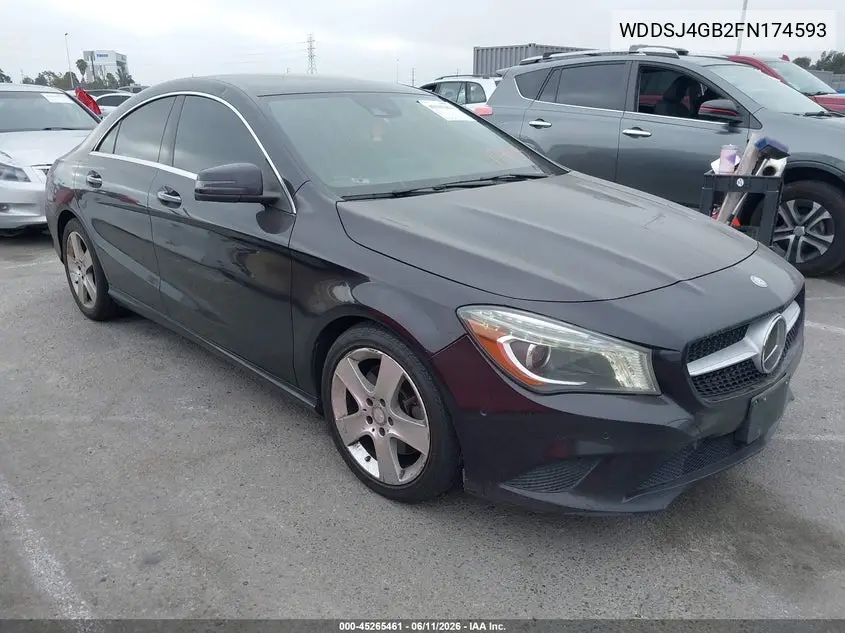 2015 Mercedes-Benz Cla 250 4Matic VIN: WDDSJ4GB2FN174593 Lot: 45265461