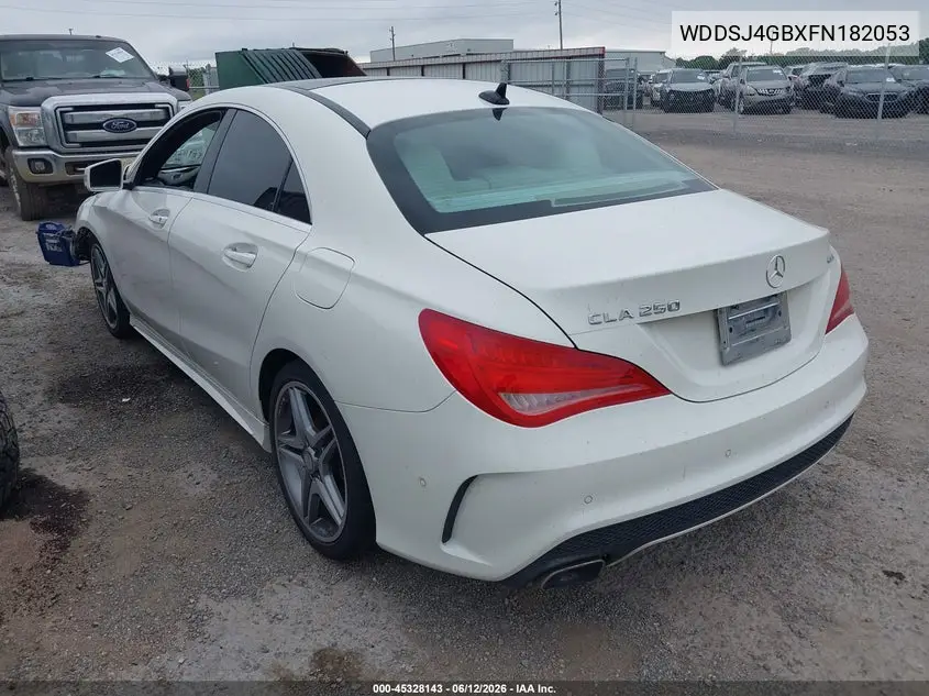 2015 Mercedes-Benz Cla 250 4Matic VIN: WDDSJ4GBXFN182053 Lot: 45328143