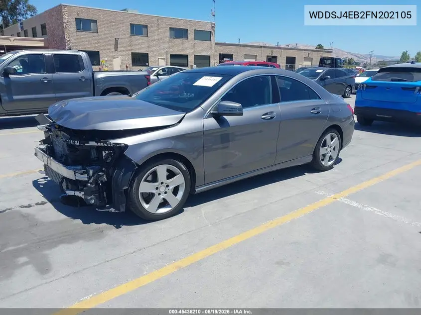 2015 Mercedes-Benz Cla 250 VIN: WDDSJ4EB2FN202105 Lot: 45436210
