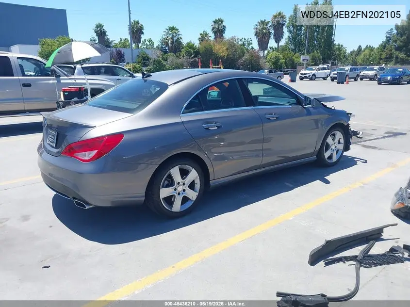 2015 Mercedes-Benz Cla 250 VIN: WDDSJ4EB2FN202105 Lot: 45436210