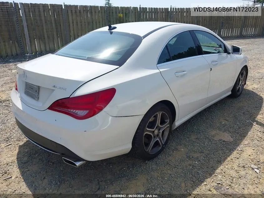 2015 Mercedes-Benz Cla 250 4Matic VIN: WDDSJ4GB6FN172023 Lot: 45506942