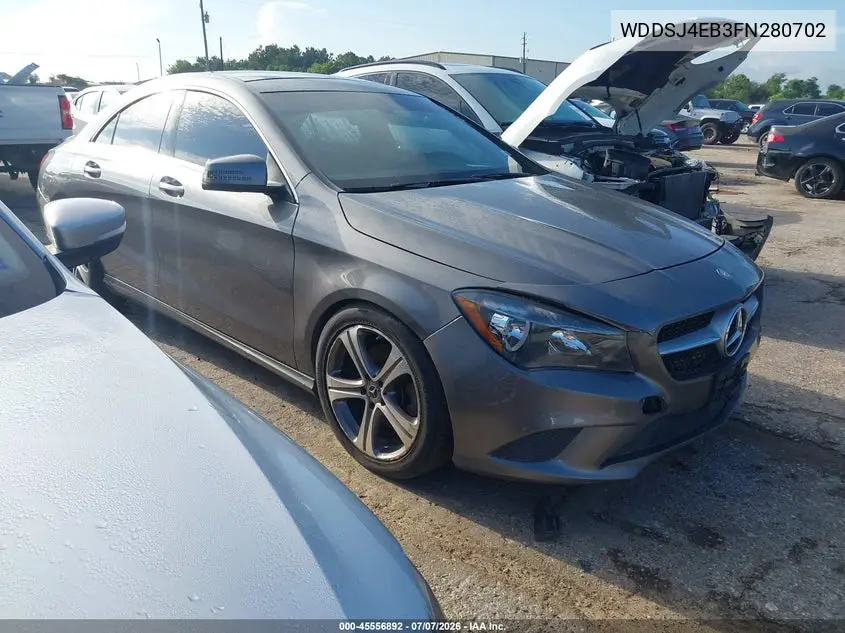 2015 Mercedes-Benz Cla 250 VIN: WDDSJ4EB3FN280702 Lot: 45556892