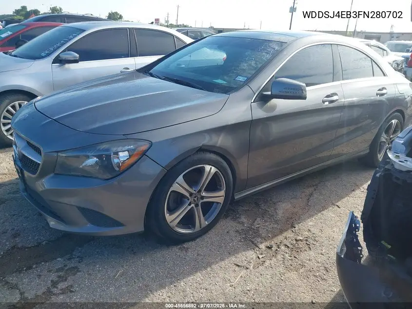 2015 Mercedes-Benz Cla 250 VIN: WDDSJ4EB3FN280702 Lot: 45556892