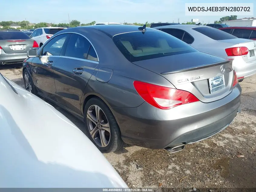 2015 Mercedes-Benz Cla 250 VIN: WDDSJ4EB3FN280702 Lot: 45556892