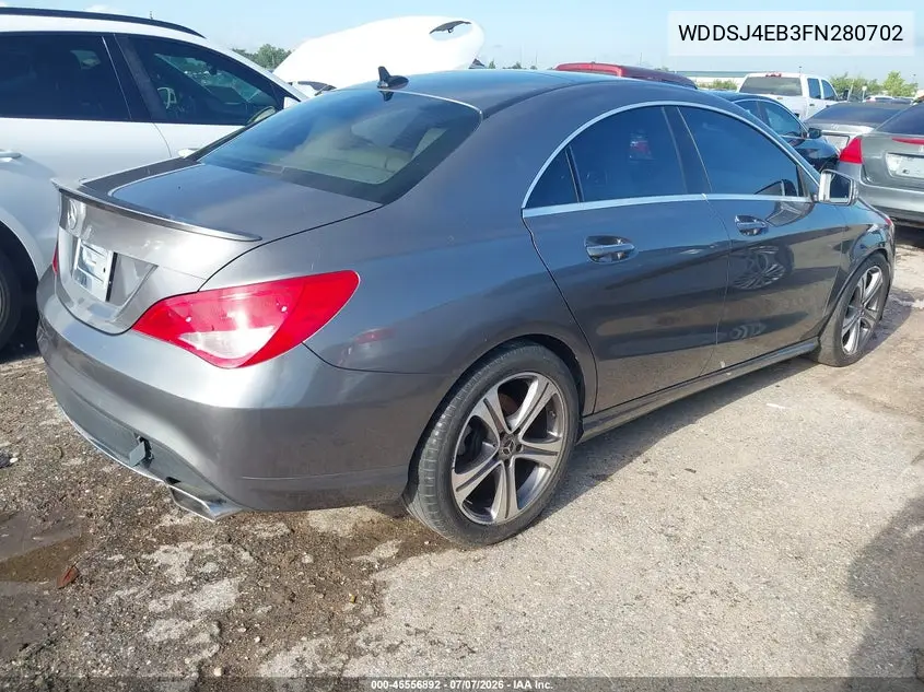 2015 Mercedes-Benz Cla 250 VIN: WDDSJ4EB3FN280702 Lot: 45556892