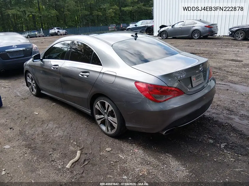 2015 Mercedes-Benz Cla 250 VIN: WDDSJ4EB3FN222878 Lot: 45581642