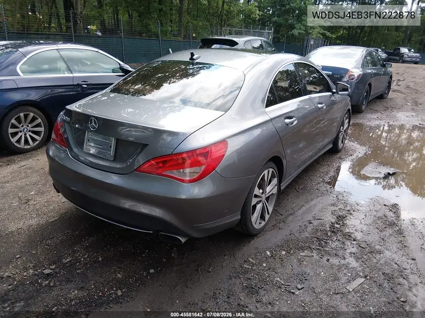 2015 Mercedes-Benz Cla 250 VIN: WDDSJ4EB3FN222878 Lot: 45581642