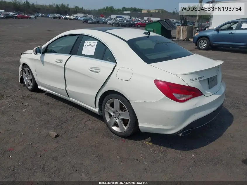 2015 Mercedes-Benz Cla 250 VIN: WDDSJ4EB3FN193754 Lot: 45601419