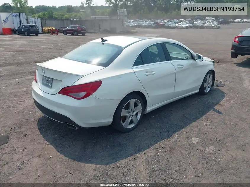 2015 Mercedes-Benz Cla 250 VIN: WDDSJ4EB3FN193754 Lot: 45601419