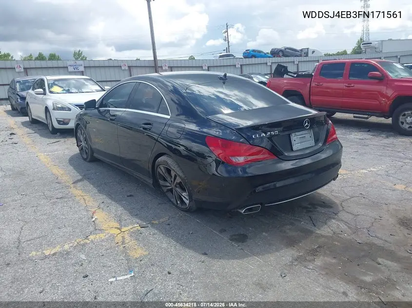 2015 Mercedes-Benz Cla 250 VIN: WDDSJ4EB3FN171561 Lot: 45634218