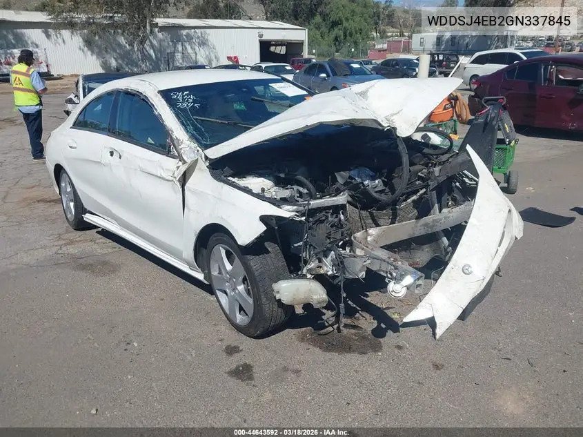 2016 Mercedes-Benz Cla 250 VIN: WDDSJ4EB2GN337845 Lot: 44643592