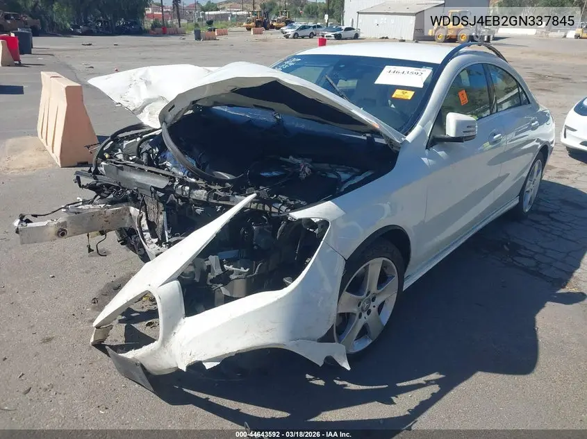 2016 Mercedes-Benz Cla 250 VIN: WDDSJ4EB2GN337845 Lot: 44643592