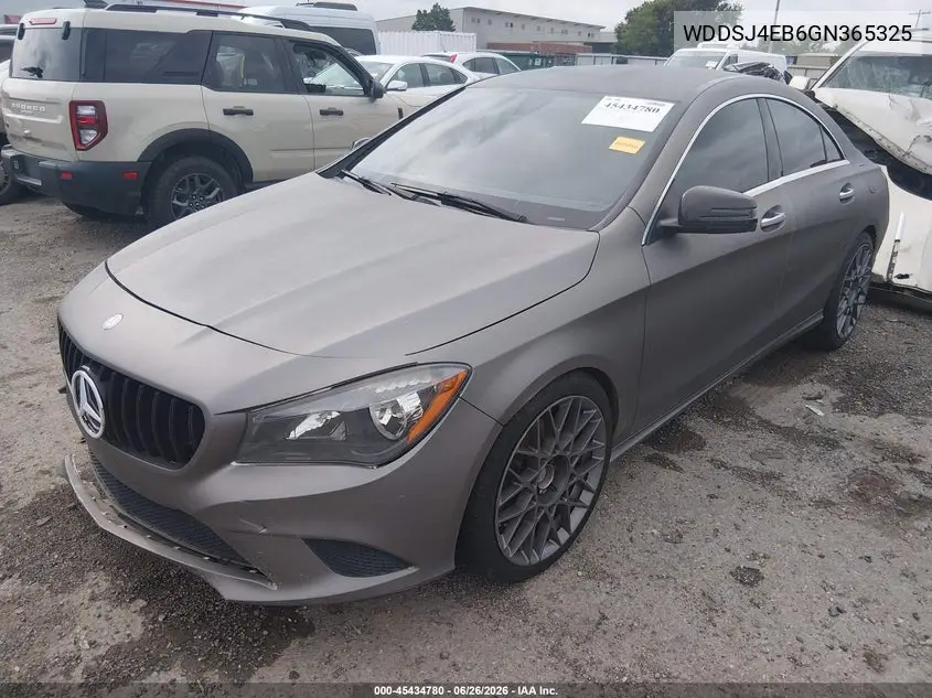 2016 Mercedes-Benz Cla 250 VIN: WDDSJ4EB6GN365325 Lot: 45434780