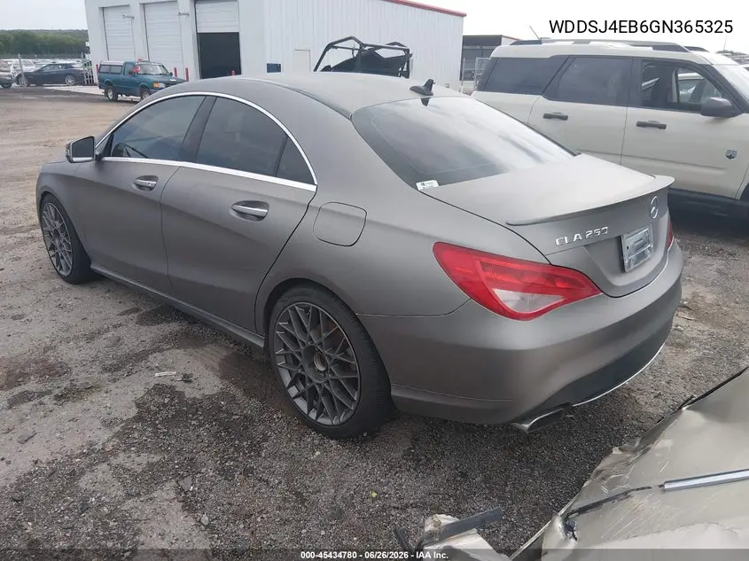 2016 Mercedes-Benz Cla 250 VIN: WDDSJ4EB6GN365325 Lot: 45434780