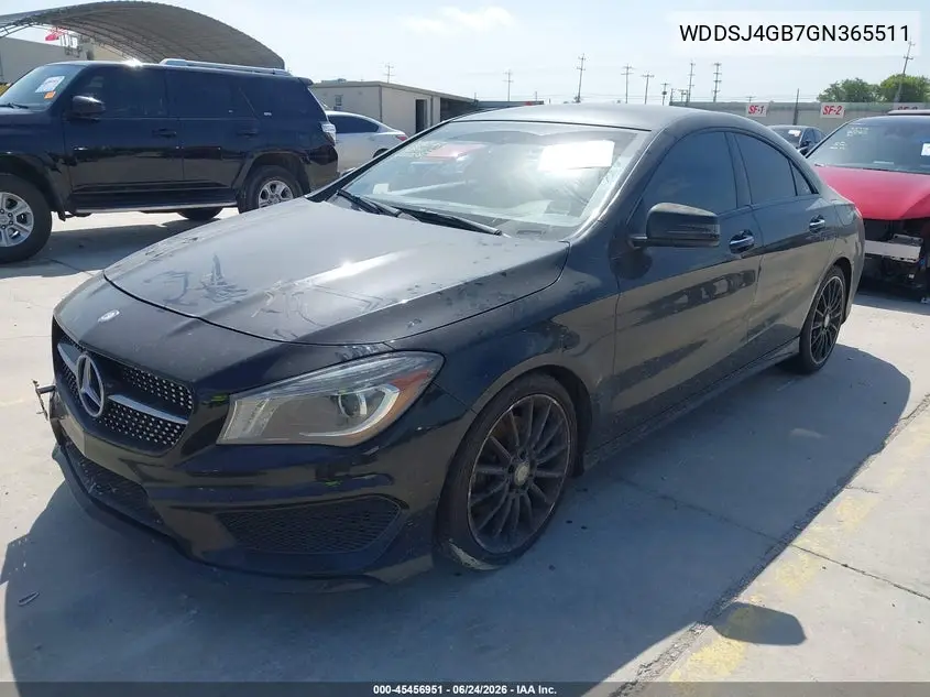 2016 Mercedes-Benz Cla 250 4Matic VIN: WDDSJ4GB7GN365511 Lot: 45456951