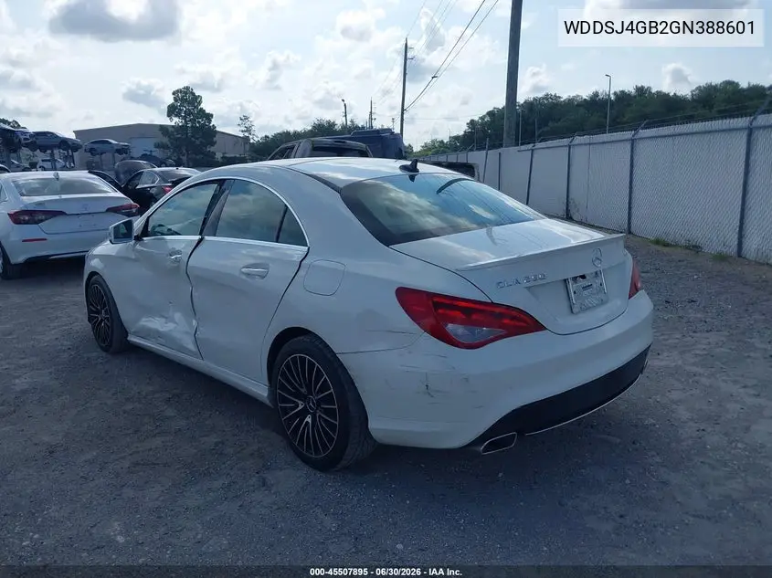 2016 Mercedes-Benz Cla 250 4Matic VIN: WDDSJ4GB2GN388601 Lot: 45507895