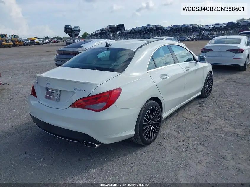 2016 Mercedes-Benz Cla 250 4Matic VIN: WDDSJ4GB2GN388601 Lot: 45507895