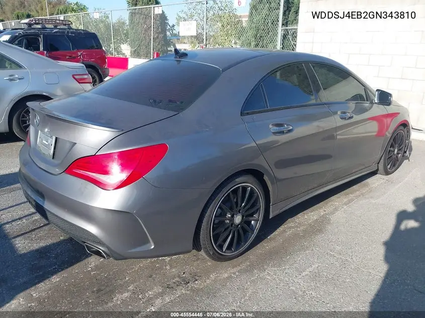 2016 Mercedes-Benz Cla 250 VIN: WDDSJ4EB2GN343810 Lot: 45554446