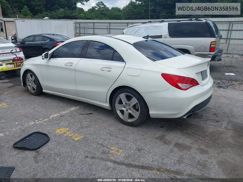 2016 Mercedes-Benz Cla 250 4Matic VIN: WDDSJ4GB6GN358596 Lot: 45555738