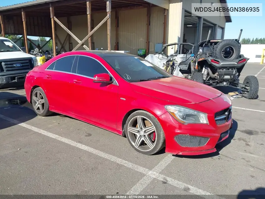 2016 Mercedes-Benz Cla 250 VIN: WDDSJ4EB6GN386935 Lot: 45563914