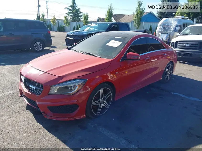 2016 Mercedes-Benz Cla 250 VIN: WDDSJ4EB6GN386935 Lot: 45563914