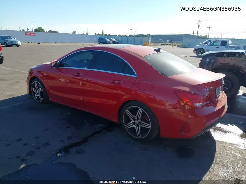 2016 Mercedes-Benz Cla 250 VIN: WDDSJ4EB6GN386935 Lot: 45563914
