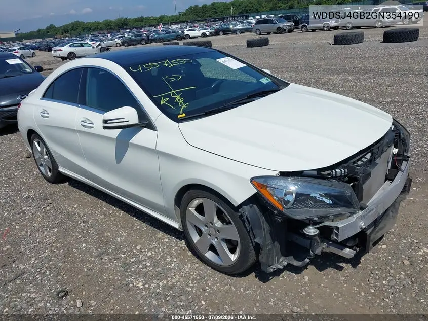 2016 Mercedes-Benz Cla 250 4Matic VIN: WDDSJ4GB2GN354190 Lot: 45571550