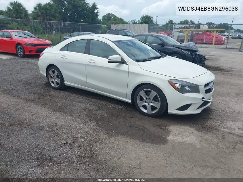 2016 Mercedes-Benz Cla 250 VIN: WDDSJ4EB8GN296038 Lot: 45626753