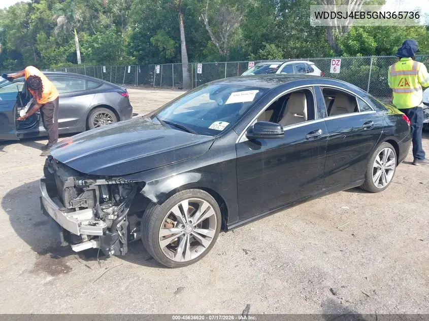 2016 Mercedes-Benz Cla 250 VIN: WDDSJ4EB5GN365736 Lot: 45636620