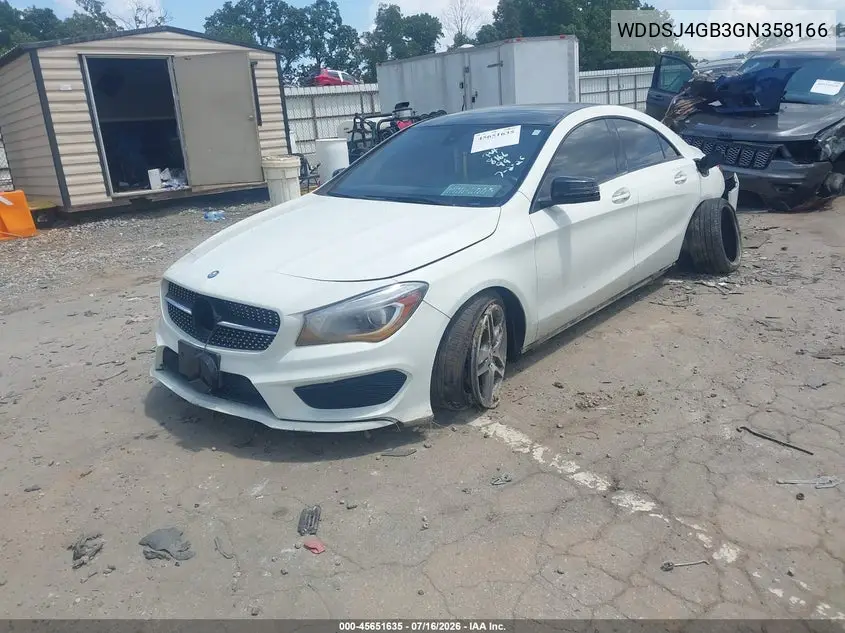2016 Mercedes-Benz Cla 250 4Matic VIN: WDDSJ4GB3GN358166 Lot: 45651635