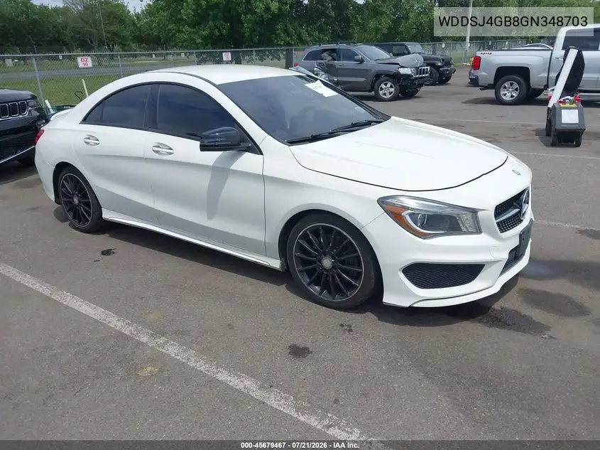 2016 Mercedes-Benz Cla 250 4Matic VIN: WDDSJ4GB8GN348703 Lot: 45679467