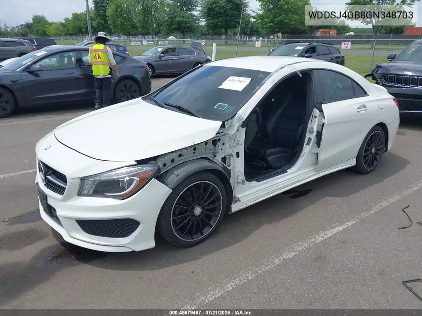 2016 Mercedes-Benz Cla 250 4Matic VIN: WDDSJ4GB8GN348703 Lot: 45679467