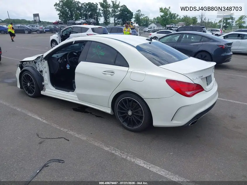 2016 Mercedes-Benz Cla 250 4Matic VIN: WDDSJ4GB8GN348703 Lot: 45679467