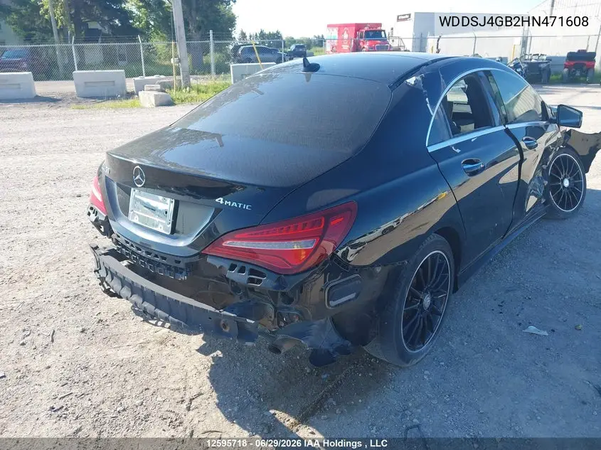 2017 Mercedes-Benz Cla 250 4Matic VIN: WDDSJ4GB2HN471608 Lot: 12595718