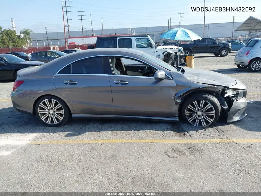 2017 Mercedes-Benz Cla 250 VIN: WDDSJ4EB3HN432092 Lot: 45410002