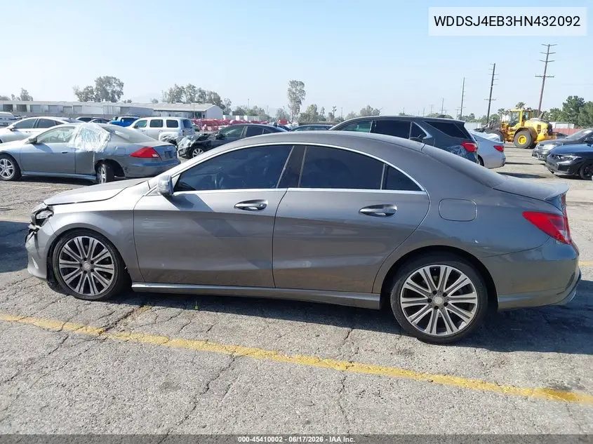 2017 Mercedes-Benz Cla 250 VIN: WDDSJ4EB3HN432092 Lot: 45410002