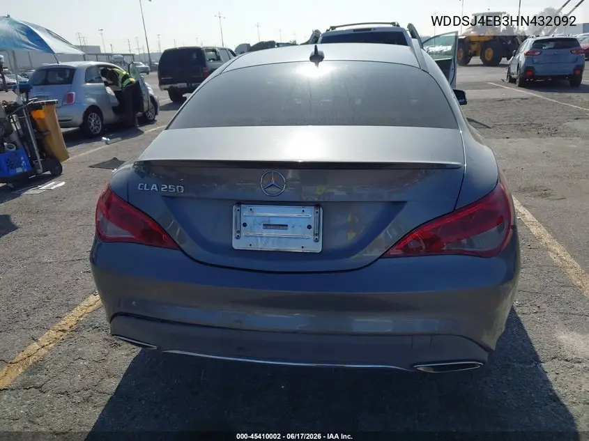 2017 Mercedes-Benz Cla 250 VIN: WDDSJ4EB3HN432092 Lot: 45410002