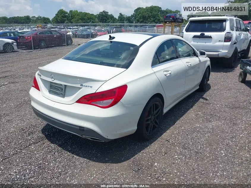 2017 Mercedes-Benz Cla 250 4Matic VIN: WDDSJ4GB4HN484831 Lot: 45483304
