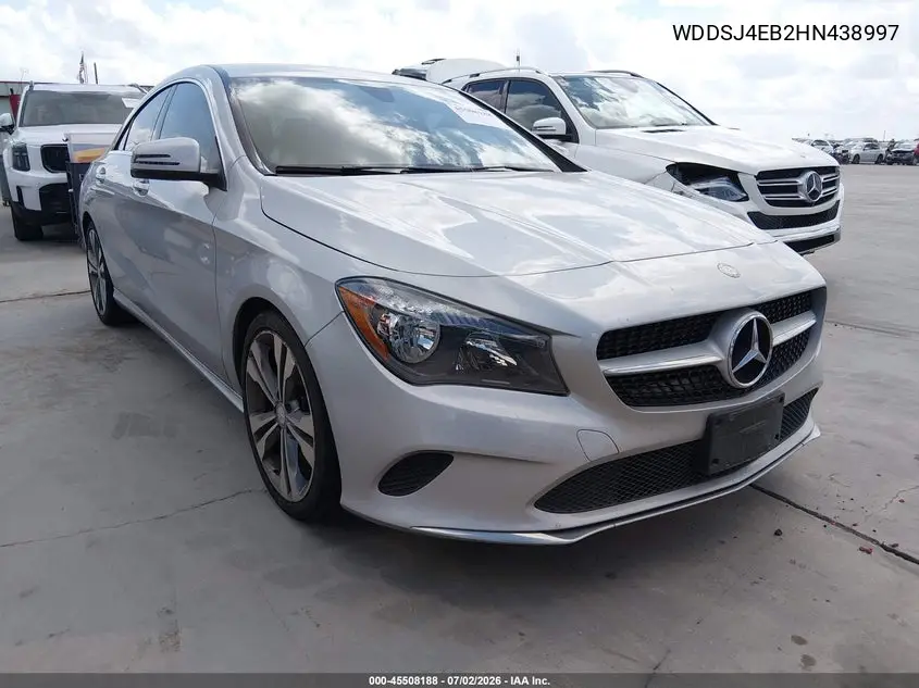 2017 Mercedes-Benz Cla 250 VIN: WDDSJ4EB2HN438997 Lot: 45508188