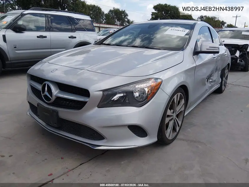 2017 Mercedes-Benz Cla 250 VIN: WDDSJ4EB2HN438997 Lot: 45508188