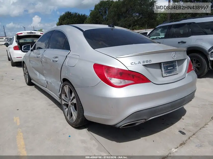 2017 Mercedes-Benz Cla 250 VIN: WDDSJ4EB2HN438997 Lot: 45508188