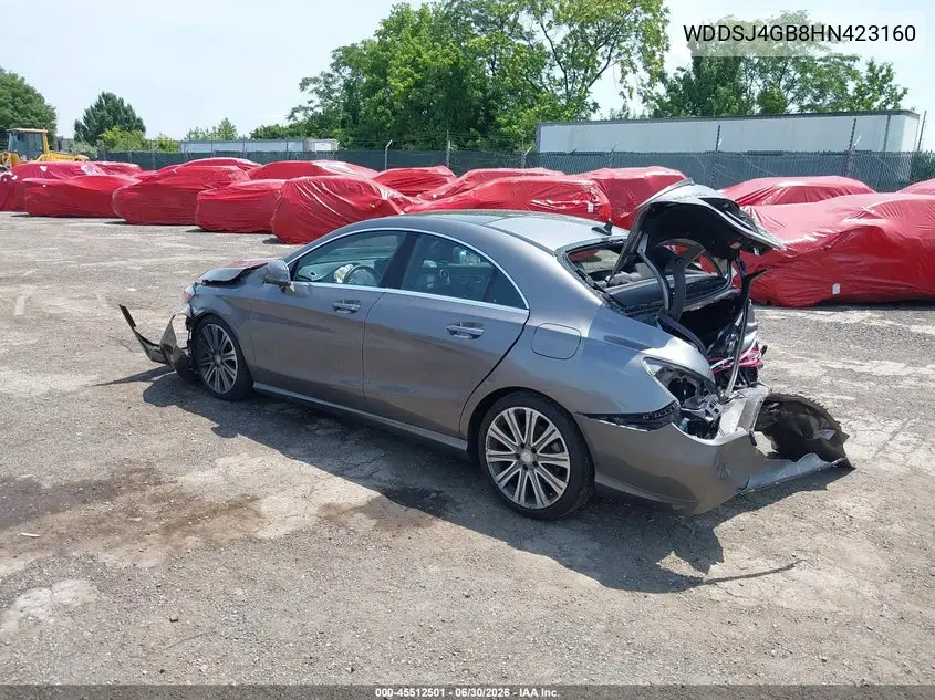 2017 Mercedes-Benz Cla 250 4Matic VIN: WDDSJ4GB8HN423160 Lot: 45512501