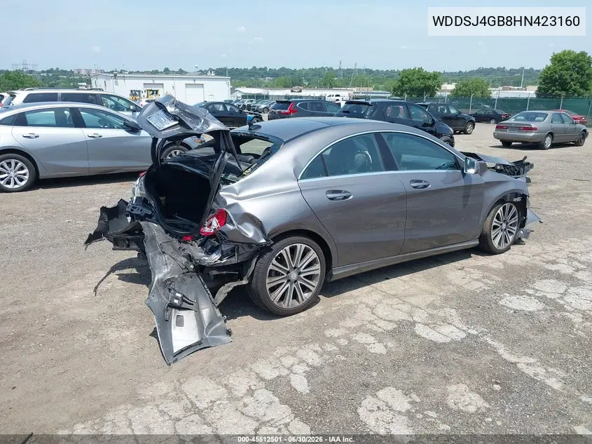 2017 Mercedes-Benz Cla 250 4Matic VIN: WDDSJ4GB8HN423160 Lot: 45512501