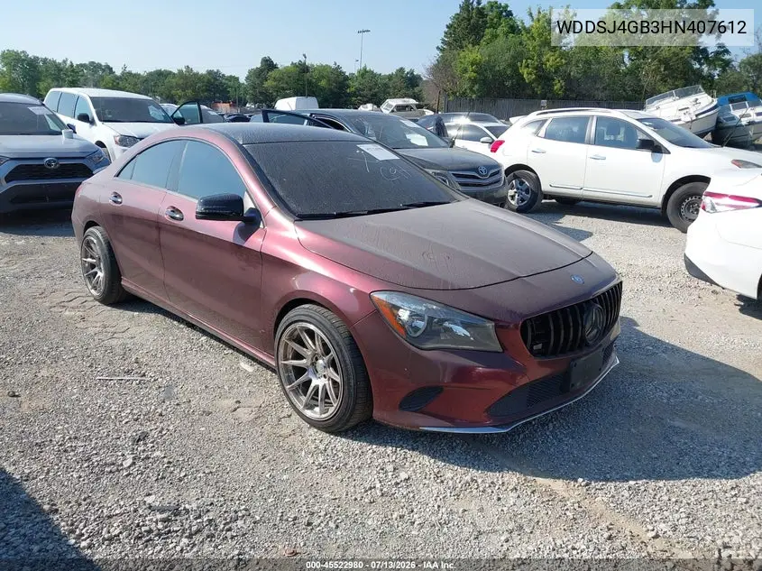 2017 Mercedes-Benz Cla 250 4Matic VIN: WDDSJ4GB3HN407612 Lot: 45522980