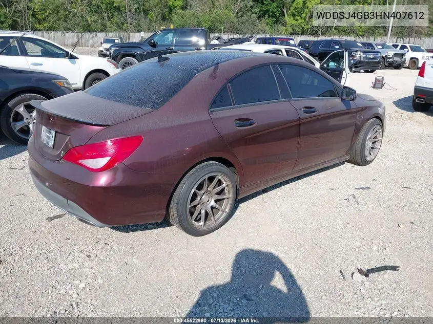 2017 Mercedes-Benz Cla 250 4Matic VIN: WDDSJ4GB3HN407612 Lot: 45522980