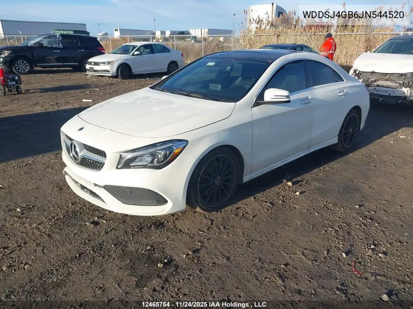 2018 Mercedes-Benz Cla 250 4Matic VIN: WDDSJ4GB6JN544520 Lot: 12465754